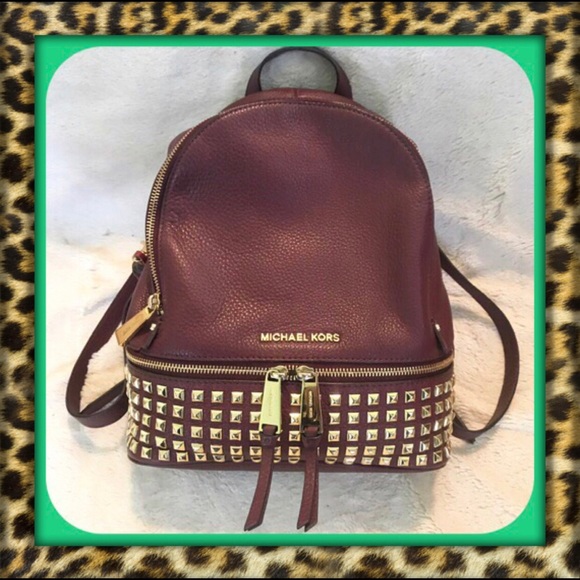 Michael Kors Handbags - MICHAEL KORS RHEA Small Studded Leather backpack